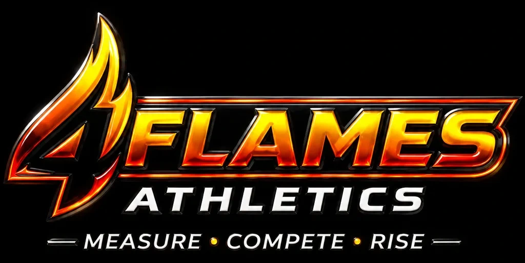 4 Flames Athletics. Measure, compete, rise.